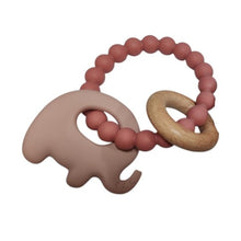 Load image into Gallery viewer, Elephant teether beads - blue or pink
