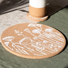 Load image into Gallery viewer, Cork mats - flowers
