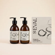 Load image into Gallery viewer, Hand wash &amp; lotion gift set - ginger &amp; lemongrass
