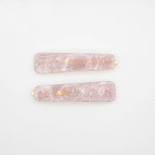 Load image into Gallery viewer, Marble hair slides - lilac - set of 2
