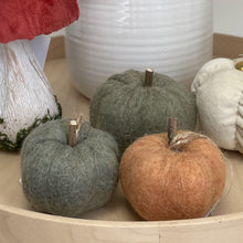 Load image into Gallery viewer, Felt pumpkin dec - green
