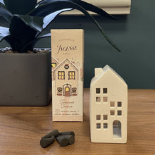 Load image into Gallery viewer, Ceramic village incense holders with 30 cones
