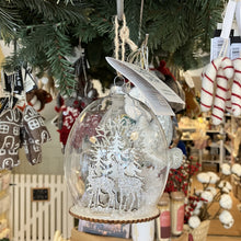 Load image into Gallery viewer, Forest stag dome Xmas bauble
