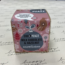 Load image into Gallery viewer, Milk chocolate &amp; hazelnut snowflakes
