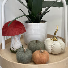 Load image into Gallery viewer, Felt pumpkin dec - green
