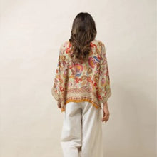 Load image into Gallery viewer, Indian flower kimono - taupe

