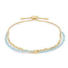 Load image into Gallery viewer, Juniper gold &amp; blue topaz double strand bracelet
