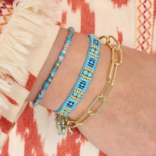 Load image into Gallery viewer, Leilie turquoise howlite &amp; gold beaded friendship bracelet
