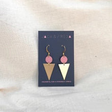 Load image into Gallery viewer, Lola triangle earrings (gold) - various colours
