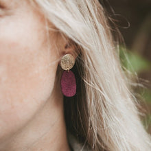 Load image into Gallery viewer, Maia drop suede earrings - various colours
