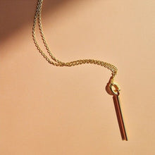 Load image into Gallery viewer, Minimalist bar pendant necklace - gold
