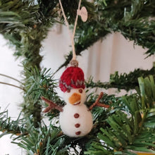 Load image into Gallery viewer, Christmas dec - snowmen with hat
