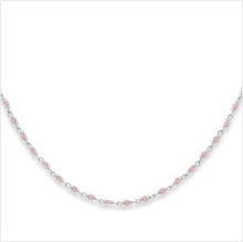 Load image into Gallery viewer, Panacea rose quartz silver gemstone necklace
