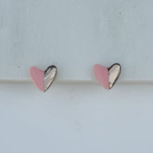 Load image into Gallery viewer, Ceramic hearts stud earrings
