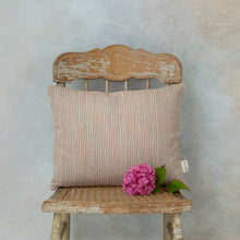 Load image into Gallery viewer, Pink stripe rectangle linen cushion
