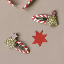 Load image into Gallery viewer, Stripy Xmas tree clips
