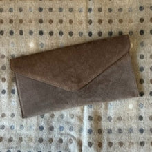 Load image into Gallery viewer, Suede leather clutch bag - various colours
