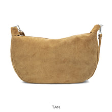 Load image into Gallery viewer, Suede leather half moon bag - large - various colours
