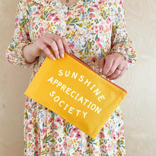 Load image into Gallery viewer, Sunshine appreciation society pouch - yellow
