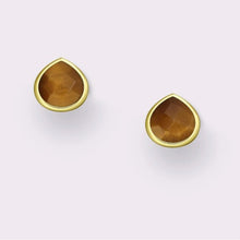 Load image into Gallery viewer, Tear drop lapis stud earrings - various colours

