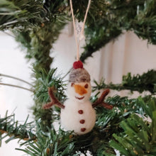 Load image into Gallery viewer, Christmas dec - snowmen with hat
