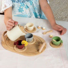 Load image into Gallery viewer, Wooden toy tea playset

