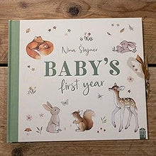 Load image into Gallery viewer, Baby's first year record book - woodland
