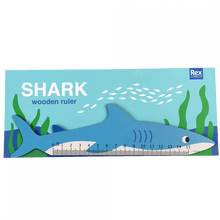 Load image into Gallery viewer, Wooden ruler - shark
