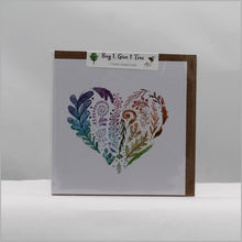Load image into Gallery viewer, Naturecosm rainbow heart card
