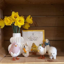 Load image into Gallery viewer, Chirpy chicks - Baxter (white) hanging felt dec
