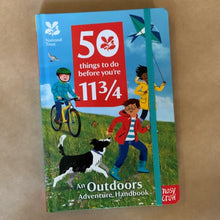 Load image into Gallery viewer, 50 things to do before your 11 3/4... Featuring exciting and inclusive activities, selected by children around the country, encouraging children from any background to engage with nature using all their senses.  Bright, graphic design, interactive elements and bite-sized text will appeal to boys and girls across a wide age-range.  This pocket-sized companion contains 50 fantastic activities.  Full with handy tips, nature facts and activity checklists.
