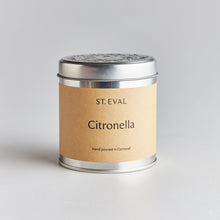 Load image into Gallery viewer, Citronella scented tin candle

