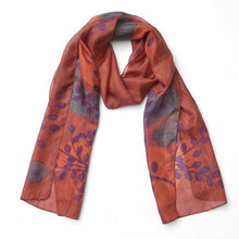 Load image into Gallery viewer, Silk scarf - Cleo - orange
