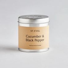 Load image into Gallery viewer, Cucumber &amp; black pepper scented tin candle
