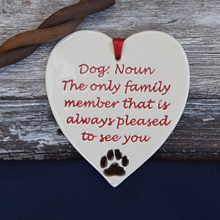 Load image into Gallery viewer, Happiness is a wagging tail ceramic dec
