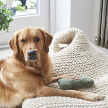 Load image into Gallery viewer, Dog toy - green tweed bone
