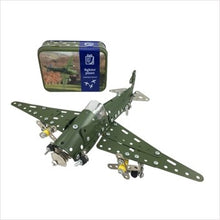 Load image into Gallery viewer, Fighter plane construction kit in a tin
