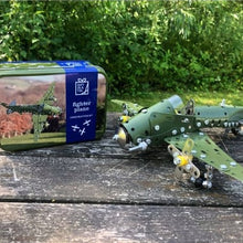 Load image into Gallery viewer, Fighter plane construction kit in a tin
