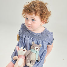 Load image into Gallery viewer, Fred the bear knitted toy
