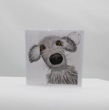 Load image into Gallery viewer, Glitter Spike white card
