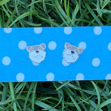 Load image into Gallery viewer, Schnauzer enamel earrings
