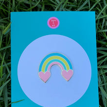 Load image into Gallery viewer, Pastel rainbow enamel pin
