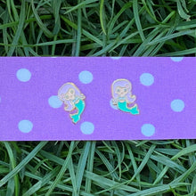 Load image into Gallery viewer, Mermaid enamel earrings
