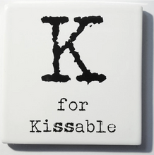 Load image into Gallery viewer, Alphabet ceramic coaster

