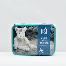 Load image into Gallery viewer, Petal the unicorn in a tin

