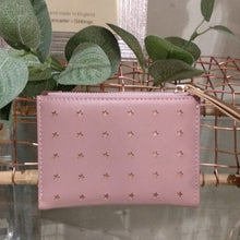 Load image into Gallery viewer, Compact purse with rose gold stars - pink
