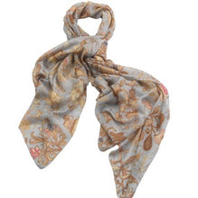 Load image into Gallery viewer, Tudor rose scarf - grey
