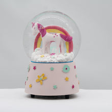 Load image into Gallery viewer, Unicorn musical snow globe
