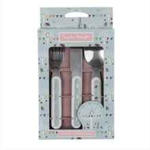 Load image into Gallery viewer, Kids melamine cutlery set - Woodland party
