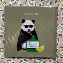 Load image into Gallery viewer, Birthday gin &amp; bear it card
